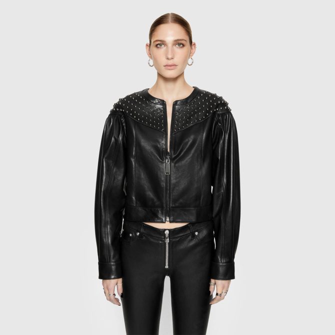 Ozzy Studded Leather Jacket - Image 4