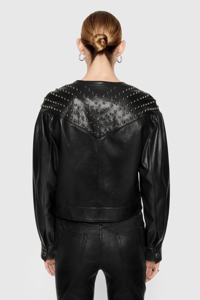 Ozzy Studded Leather Jacket - Image 3