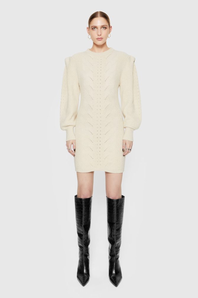 Daisy Cable Mini Sweater Dress