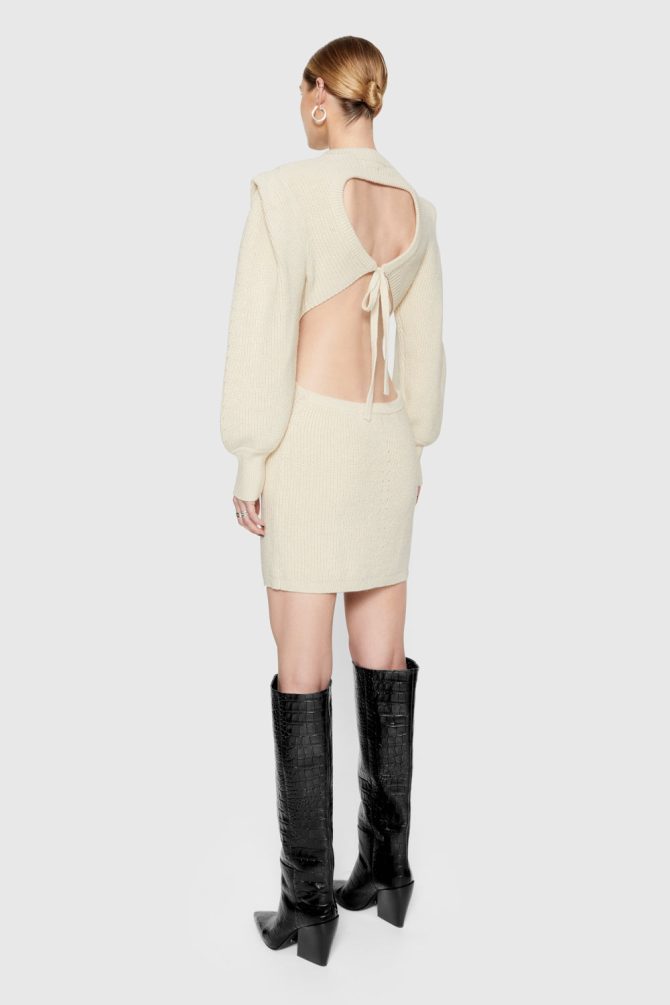Daisy Cable Mini Sweater Dress - Image 3