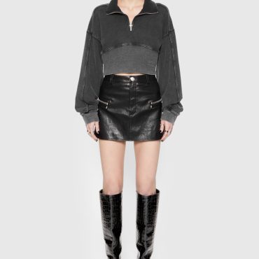 Poppy Leather Mini Skirt